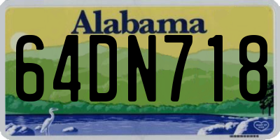 AL license plate 64DN718