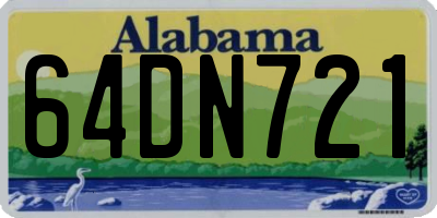 AL license plate 64DN721