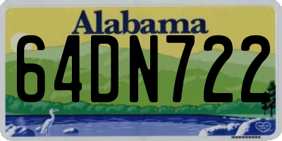 AL license plate 64DN722