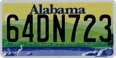 AL license plate 64DN723