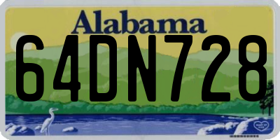 AL license plate 64DN728