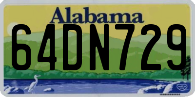 AL license plate 64DN729