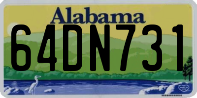 AL license plate 64DN731