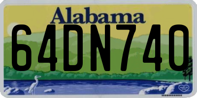 AL license plate 64DN740