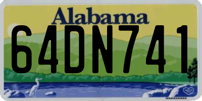 AL license plate 64DN741