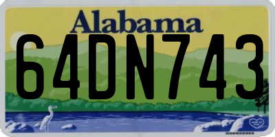 AL license plate 64DN743