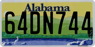 AL license plate 64DN744