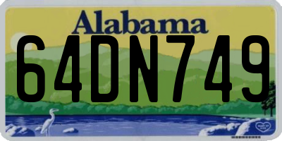 AL license plate 64DN749