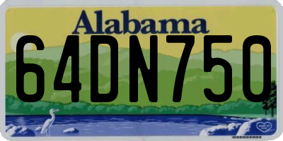 AL license plate 64DN750