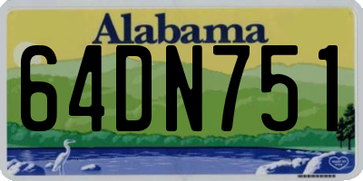 AL license plate 64DN751