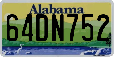 AL license plate 64DN752