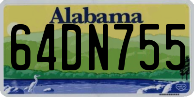 AL license plate 64DN755