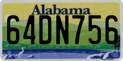 AL license plate 64DN756