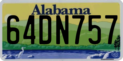AL license plate 64DN757