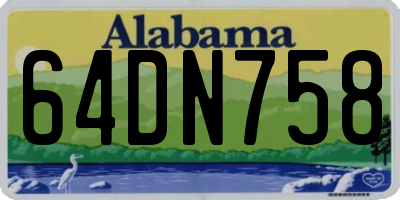 AL license plate 64DN758