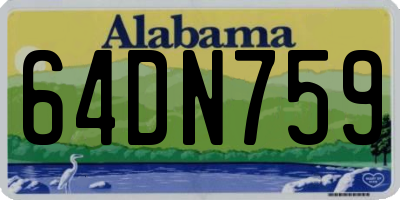 AL license plate 64DN759