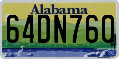 AL license plate 64DN760