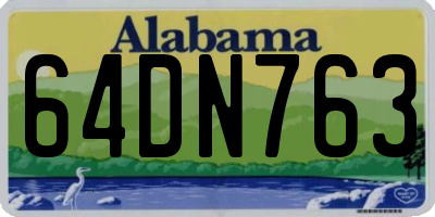 AL license plate 64DN763