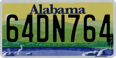 AL license plate 64DN764