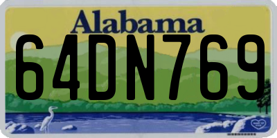 AL license plate 64DN769