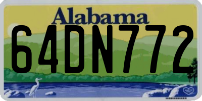 AL license plate 64DN772