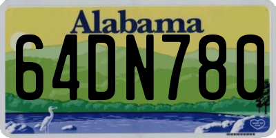 AL license plate 64DN780