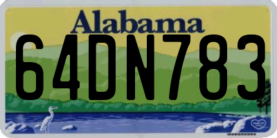 AL license plate 64DN783