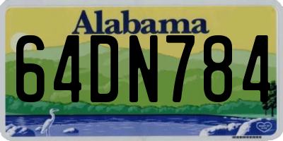AL license plate 64DN784