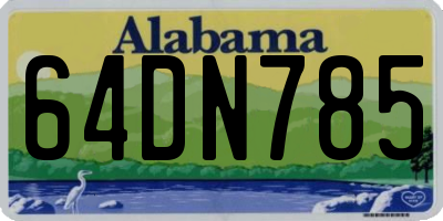 AL license plate 64DN785