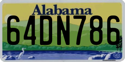 AL license plate 64DN786