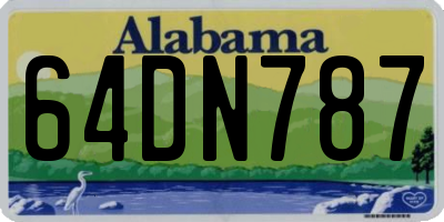 AL license plate 64DN787
