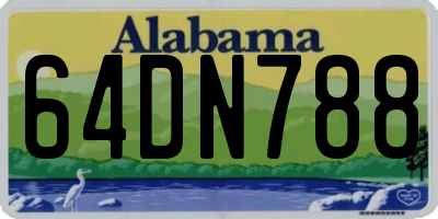 AL license plate 64DN788