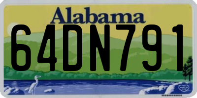 AL license plate 64DN791