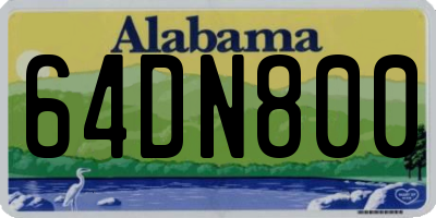 AL license plate 64DN800