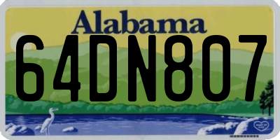 AL license plate 64DN807