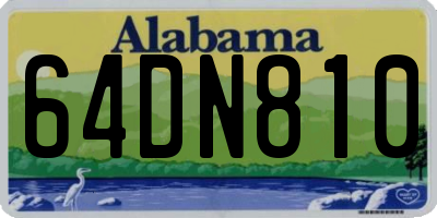 AL license plate 64DN810
