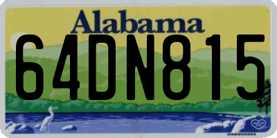 AL license plate 64DN815