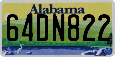 AL license plate 64DN822