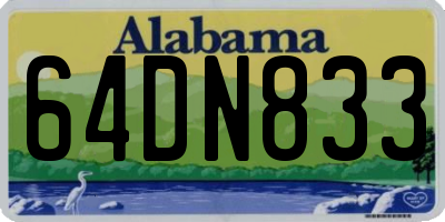 AL license plate 64DN833