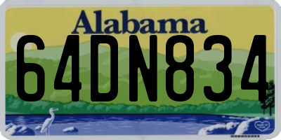 AL license plate 64DN834