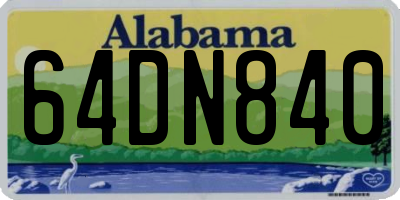AL license plate 64DN840