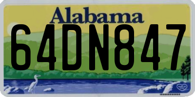 AL license plate 64DN847