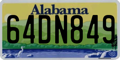 AL license plate 64DN849