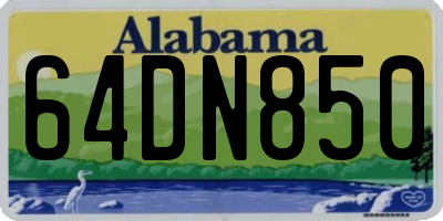 AL license plate 64DN850