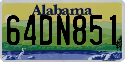 AL license plate 64DN851