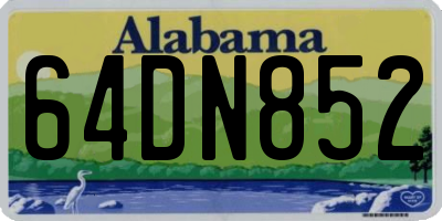 AL license plate 64DN852