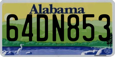 AL license plate 64DN853