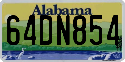AL license plate 64DN854
