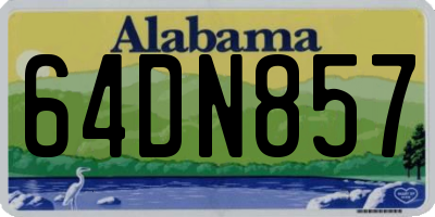 AL license plate 64DN857