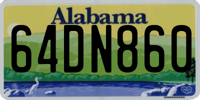 AL license plate 64DN860